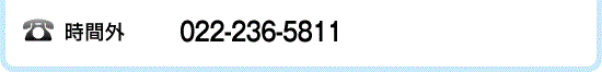 その他の問合せ／022－236－5811（看視員室）